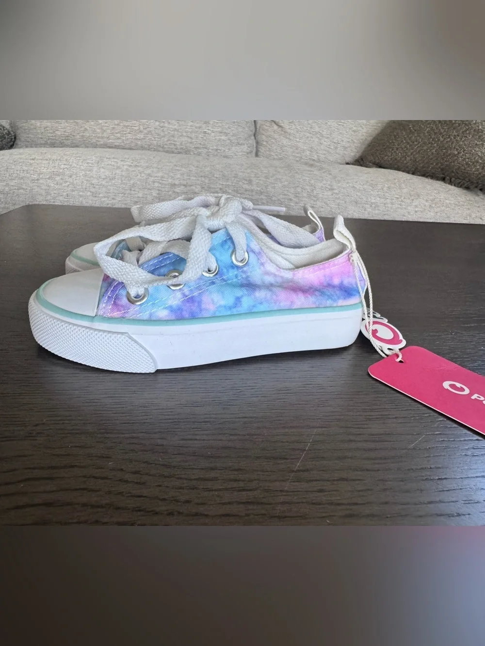 PatPat Kids Tie-Dye Canvas Sneakers - Pastel Pink, Blue & Purple - Little Kid 9